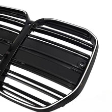 For 2021-2026 BMW 4 Series G22 G23 430i M440i Coupe Gloss Black Front Bumper Grille w/ LED Light