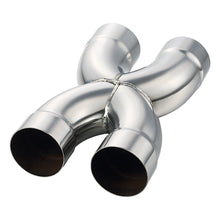 Welded X Pipe 3" Dual Inlet/Outlet Polished Exhaust X Pipe Stainless Steel Crossover Pipe