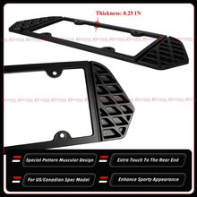 For 2015-2023 Dodge Challenger Matt Black Rear License Plate Frame Holder Panel