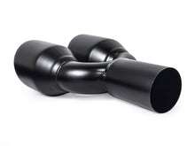 Staggered Black Quad 4.5" Out 3" In 304 Stainless Steel Exhaust Tips Dual Wall