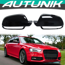With Lane Assist for 2013-2016 AUDI A4 S4 RS4 A5 8T S5 B8.5 Gloss Black Mirror Caps Cover