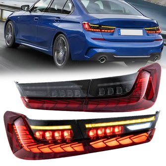 GTS Style Smoke LED Tail Lights W/Animation For BMW G20 G80 M3 330i 340i 2019-2022