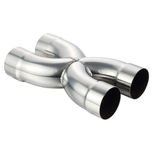 Welded X Pipe 3" Dual Inlet/Outlet Polished Exhaust X Pipe Stainless Steel Crossover Pipe