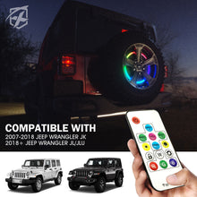 14" RGB LED Spare Tire Wheel Brake Light For 2007-2022+ Jeep Wrangler JK JL