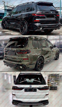 For 2019-2025 BMW X7 G07 M50i M60i M Sport Gloss Black Rear Bumper Diffuser W/Corner Extension