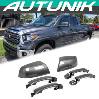 Gray Mirror Cover & Door Handle Kit For Toyota Tundra Sequoia 2011-2019