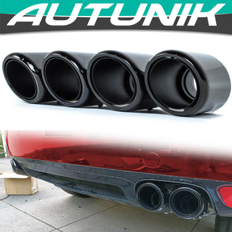 4PCS/Set Black Exhaust Tips Tailpipe for Porsche 958.1 Cayenne S GTS Turbo 2011-2014