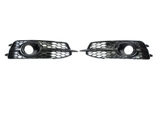 Black Fog Light Grille Covers for Audi A6 C7 S-line S6 2012-2015 fg262