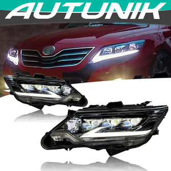 For Toyota Camry 2015-2017 LED Projector Headlights Sequential Turn Signal Pair