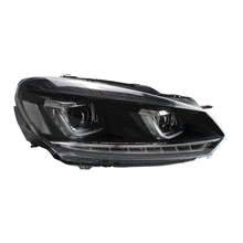 Pair LED Headlights Demon Head Lamps Sequential for VW Golf6 MK6 TDI TSI GTD LPG 2010-2013