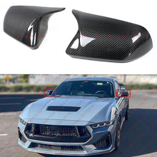 FOR 24-25 FORD MUSTANG DRY CARBON FIBER M STYLE SIDE MIRROR COVER CAP W/O LIGHT