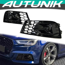 For 2017-2020 Audi A3 Sline S3 8V Black Front Bumper Fog Light Grille Cover Left+Right