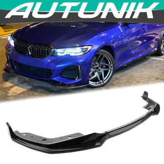 Carbon Fiber Look Front Bumper Lip Splitters For BMW 3 Series G20 M Sport 2019-2022