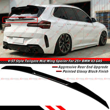 For 2025-2026 BMW X3 G45  VS Style Gloss Black High Kick Rear Mid Wing Lid Spoiler