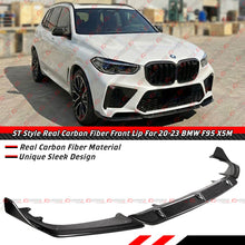 For 2020-2023 BMW F95 X5M Pre-LCI ST Style Carbon Fiber Front Bumper Lip Splitter