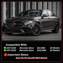 For 2017-2020 Mercedes W213 E63 E63S AMG Real Carbon Fiber Front Bumper Air Duct Trim