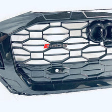 RSQ8 Style Honeycomb Black Front Grill For Audi Q8 SQ8 2019-2024 w/o ACC