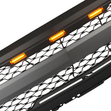 Matte Black Front Bumper Grille w/ Signal DRL Light For 2014-2015 Chevy Silerado 1500