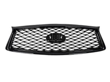 Glossy Black Front Mesh Grille for Infiniti Q50 2018-2024 w/o Camera & Parking Sensors