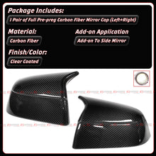For 2025-2026+ Tesla Model Y Juniper M Style Full Carbon Fiber Side Mirror Cover Caps (Add-On/Stick On)