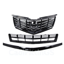 Front Bumper Upper Lower Grille Black 2013-2016 Cadillac SRX