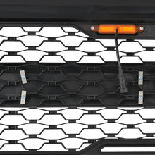 Matte Black Front Bumper Grille w/ Signal DRL Light For 2014-2015 Chevy Silerado 1500