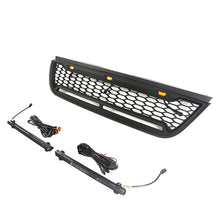 Black Front Bumper Upper Grille Grill W/Light Bar Fit For Ford Explorer 2002-2005