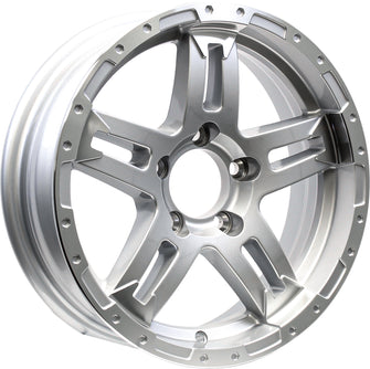 15'' x 5'' Aluminum Trailer Wheel  Lug 4.5" Center Chrome Machined Rim