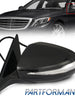 Black Left Driver Side Door Mirror w/ Blind Spot for Mercedes W222 S500 S550 S560 Sedan 2014-2020