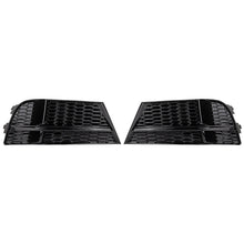 Pair Front Bumper Fog Light Honeycomb Grill Cover for Audi A3 8V S-Line 2017-2020