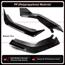 For 2020-2023 Nissan Sentra V2 Gloss Black Front Bumper Lip W/ Grill +Chrome Delete Garnish