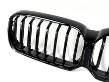 For BMW G30 G31 530i 2021-2023 Front Bumper Kidney Grille Gloss Black Single Slat