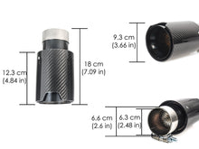 Carbon fiber Exhaust Tips 65mm Inlet Muffler Pipes Fit for BMW