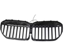 For 2020-2022 BMW 7-Series G11 G12 LCI Gloss Black LED Front Kidney Grille Grill Light