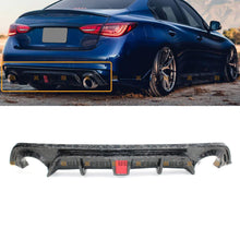 Forged Carbon Fiber Rear Bumper Diffuser with LED Light for 2018-2024 Infiniti Q50