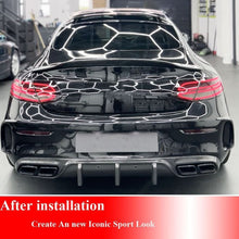 Real Carbon Fiber Rear Diffuser for Mercedes W205 C205 C63 C63S Coupe 2015-2020