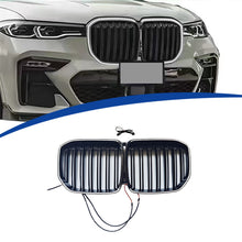 LED Gloss Black Double Slat Car Front Kidney Grill Fits For BMW X7 G07 2019-2022