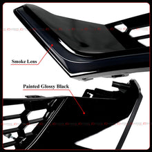 For 2024-2026 Mustang Dark Horse Coupe Gloss Black Front Bumper Sequential LED DRL Fog Light Cover