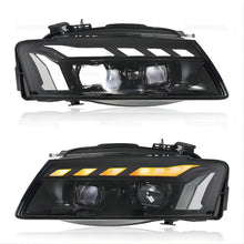 A Pair  For Audi A5 B8 2008-2012 Upgraded LED Headlight Lamps Assembly W/ Turn Signal