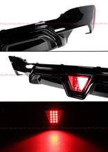 For 2017-2023 BMW G30 5 Series M5 CS Style Gloss Black Rear Bumper Diffuser W/ Red LED