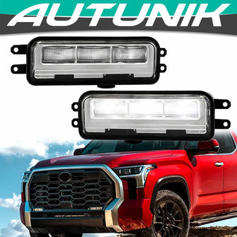 For 2022+ Toyota Tundra LED Front Fog Lights Driving Lamps Pair Left+Right