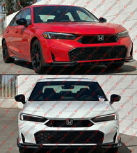 For 2025-2026 Honda Civic Sedan Hatchback V2 Gloss Black Front Bumper Lip Splitter