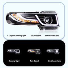 LED Headlights W/ Silvery Grille for Toyota Fj Cruiser 2007-2013 2014 2015