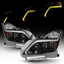 Black LED Switchback Headlights w/ Sequential Signal For 2008-2015 Infiniti G37 Q60 Coupe HID/Xenon w/o AFS