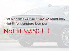 Gloss Black Rear Diffuser w/ Twin Exhaust Tips Round For BMW G30 530i 530e 540i 2017-2023 M-Sport Bumper Only