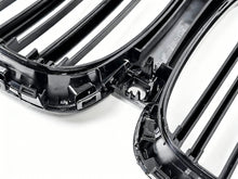For 2019-2023 BMW X5 G05 Gloss Black Front Grille w/ LED Lights Dual Slat Kidney Grille