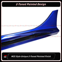 For 2022-2026 Honda Civic MCX Style Aegean Blue Black 2 Tone Side Skirt Extension