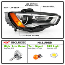 Passenger Right Side Head Light For 2015-2016 Audi A3 HID/Xenon Non-AFS Projector Headlight Headlamp