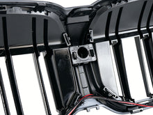 Front Kidney Grille Dual Lines W/ LED Light For BMW 3 Series G20 2023-2026 Gloss Black