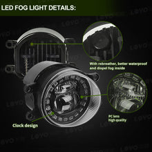 Pair Black LED Fog Lamp for For Toyota Camry 07-14 Yaris Lexus RAV4